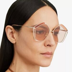 Chloé CH0026S Gemma metal & acetate pentagon frame sunglasses w/ case
MSRP $530